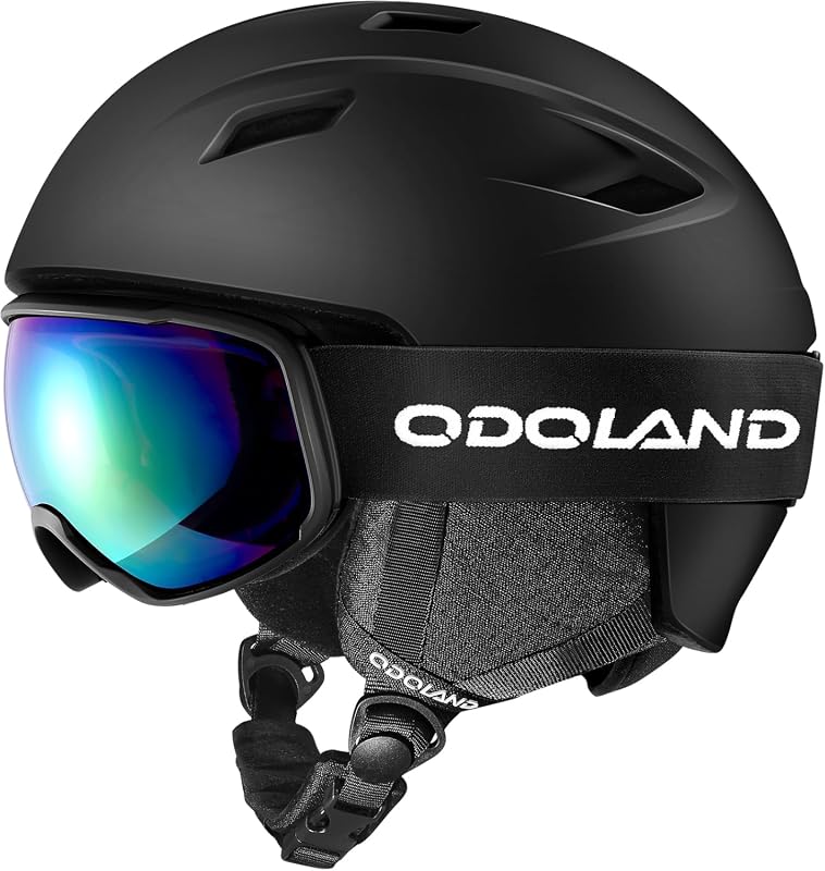 Odoland Ski Helmet and Goggles Set