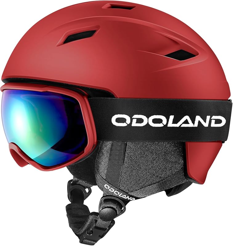 Odoland Ski Helmet and Goggles Set