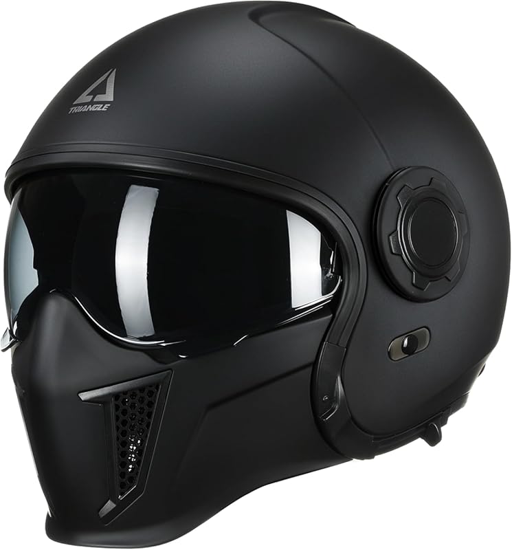 TRIANGLE Convertible Full Face Motorcycle Helmet with Removable Mask, 