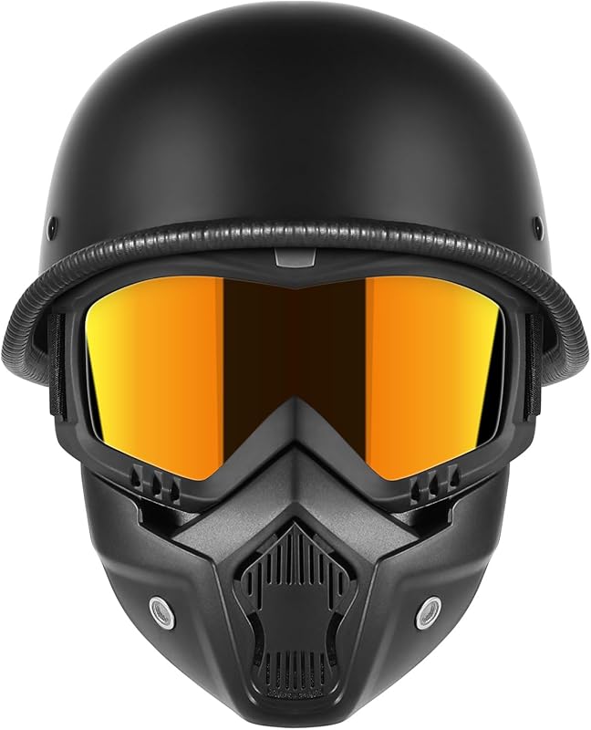 German Style Half Helmet with Shield