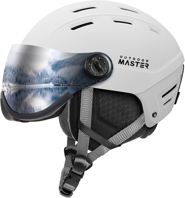 OutdoorMaster Detachable Visor Ski Helmet