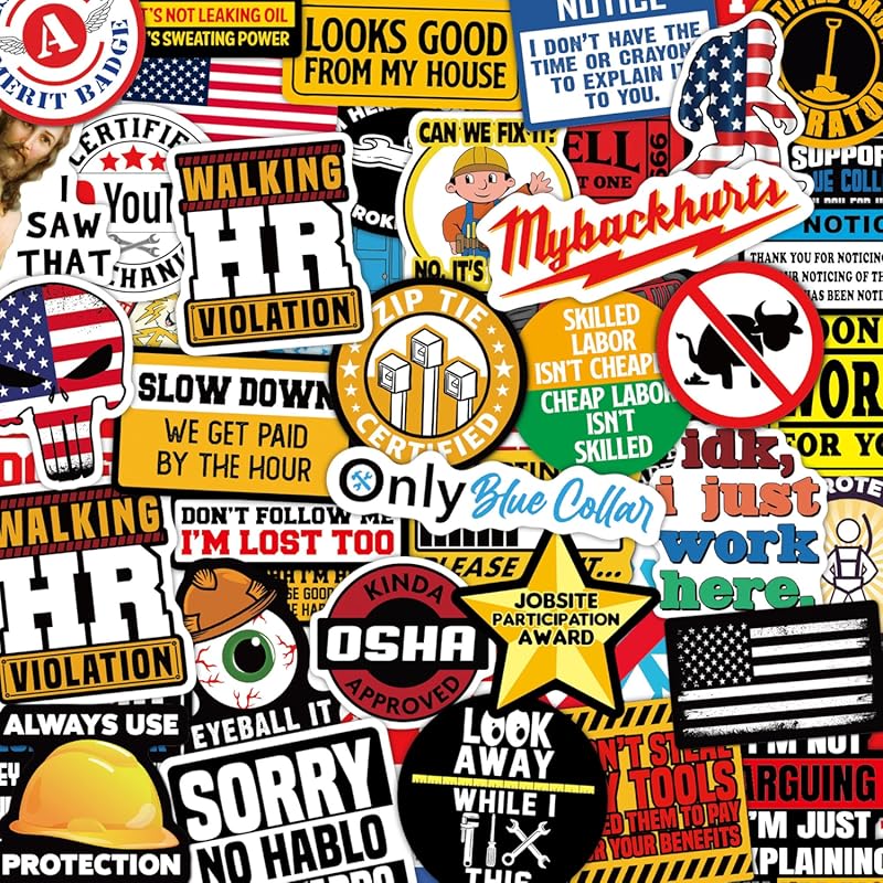 173PCS Hard Hat Sticker Set