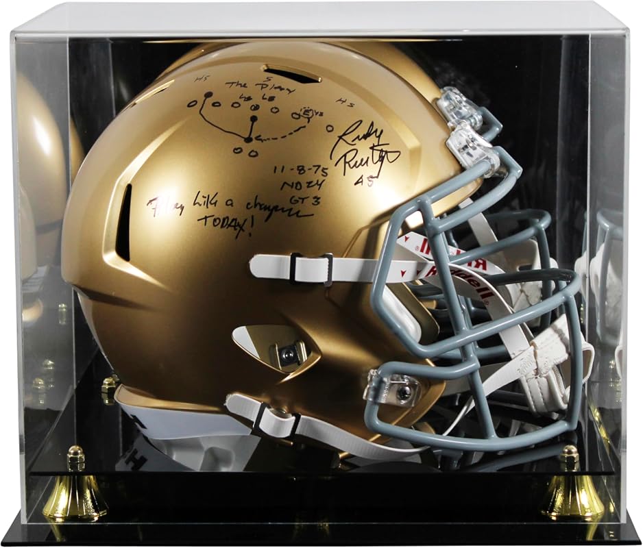 ND Rudy Ruettiger Signed Full-Size Speed Replica Helmet with Hand-Draw
