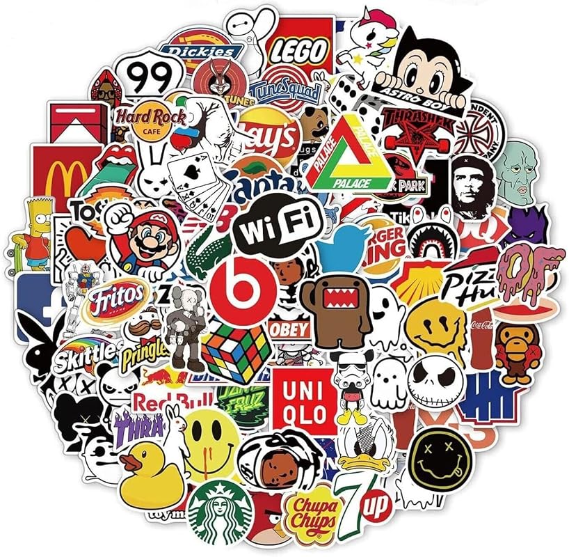 100PCS Random Vinyl Sticker Bulk Pack
