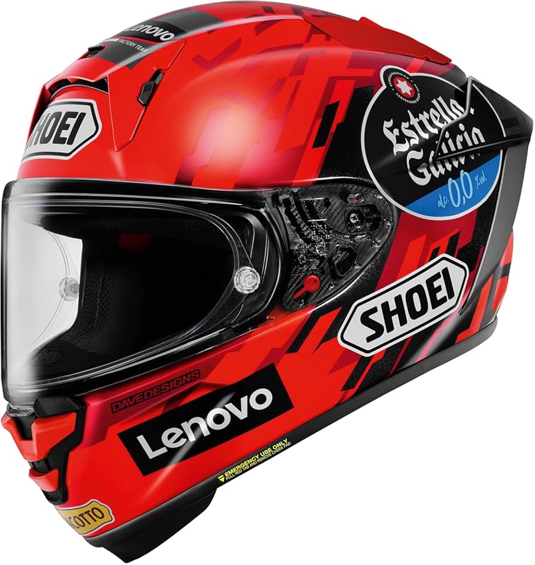 Shoei X-Fifteen Marquez 9 Full Face Motorcycle Helmet featuring Premiu