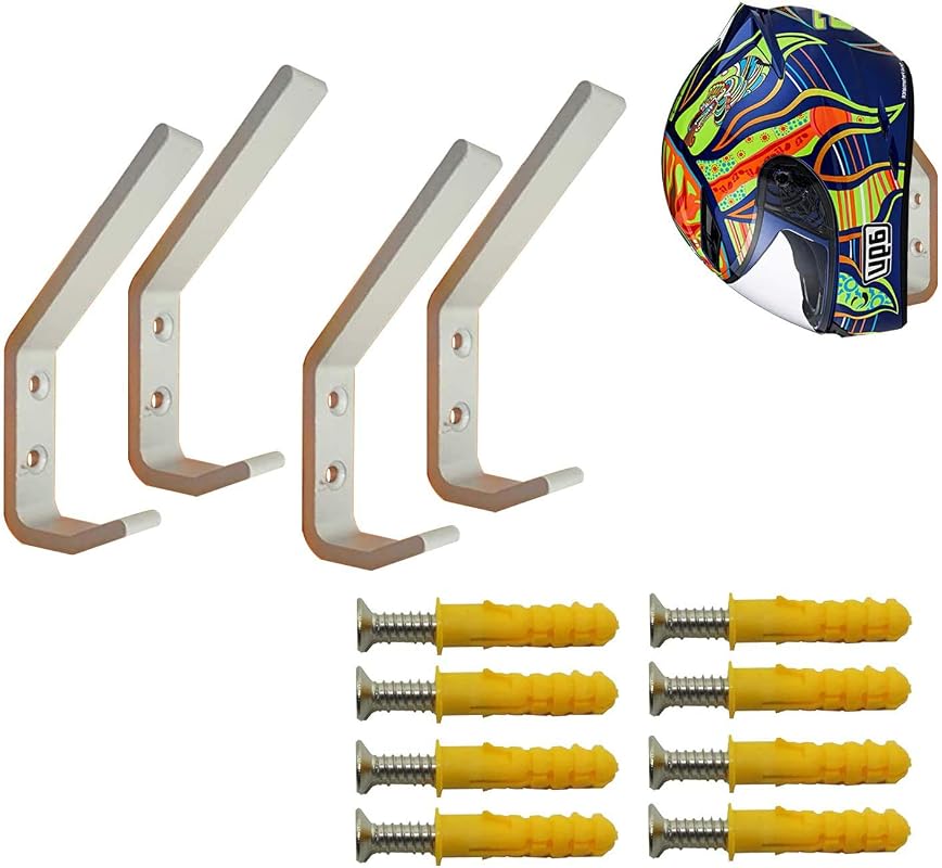 4 Pack Heavy Duty Motorcycle Helmet Holder