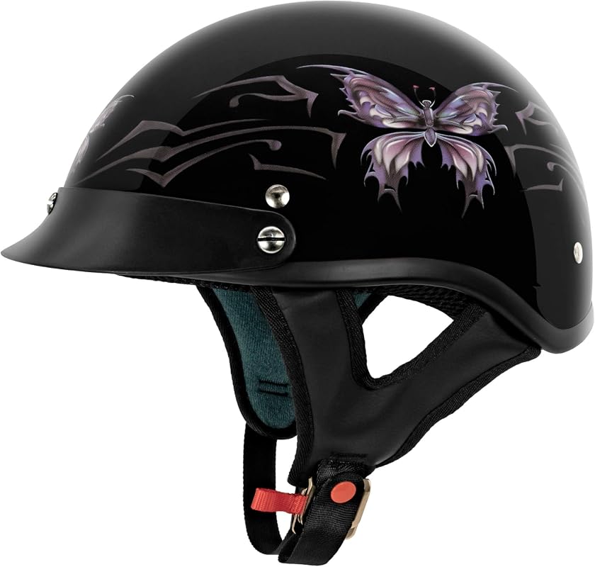 VCAN Cruiser Butterfly Half Helmet