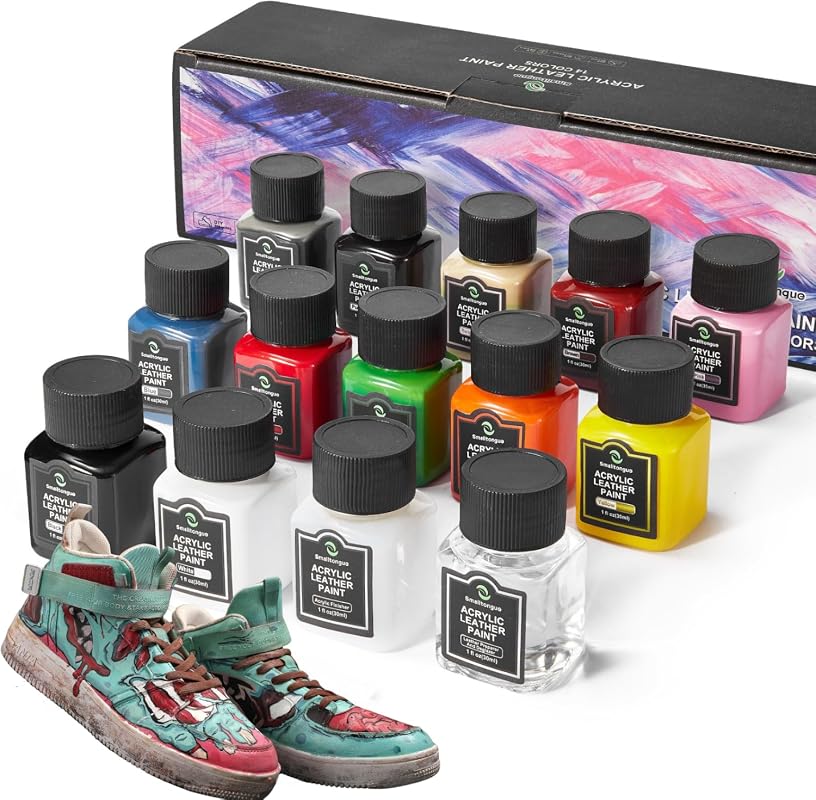 14-Color Acrylic Leather Paint Set