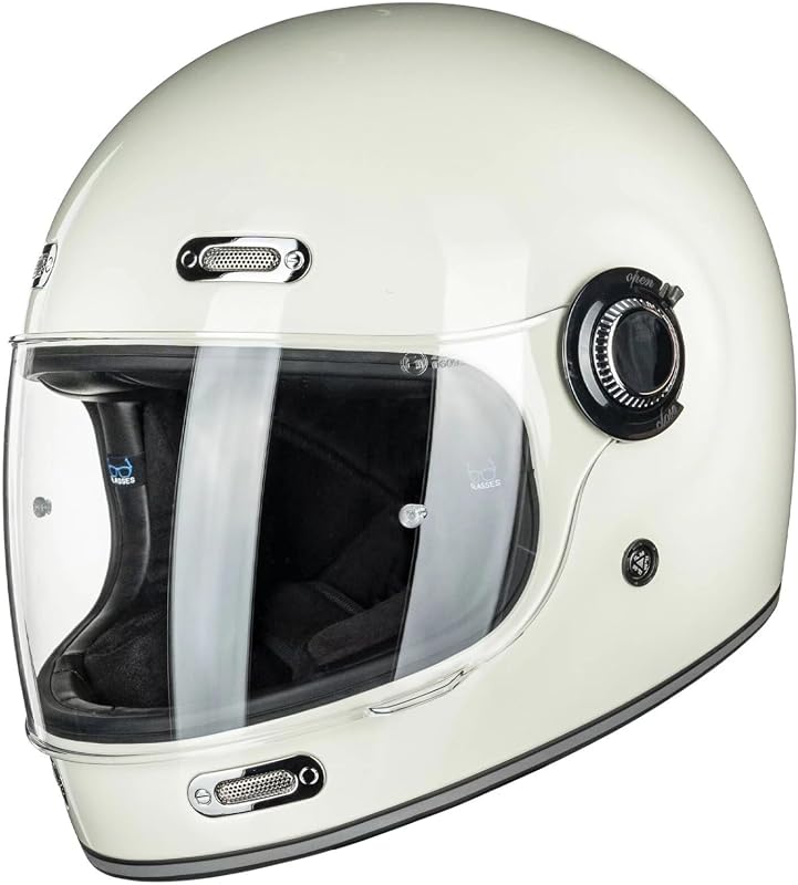 ILM Retro Full Face Motorcycle Helmet, DOT Approved Vintage Style with