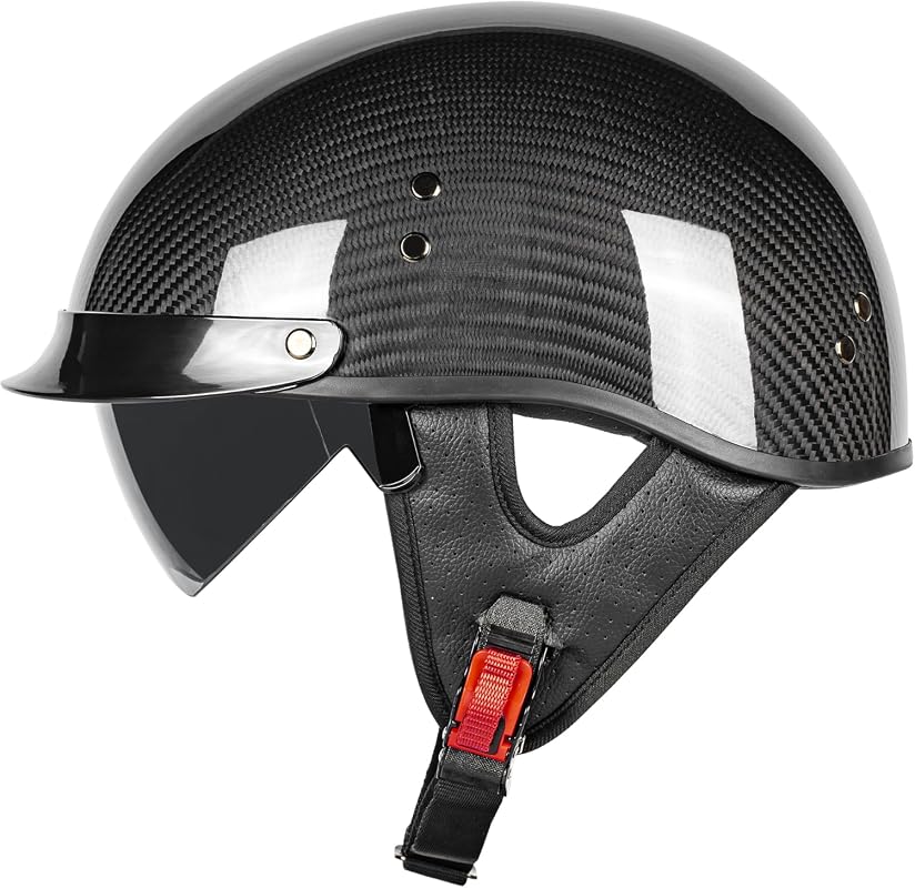 Carbon Fiber Retro Half Helmet