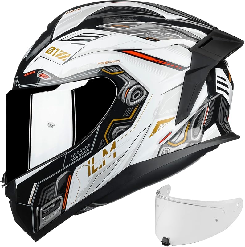 ILM MF510A Full Face Motorcycle Helmet for Men and Women, DOT Approved
