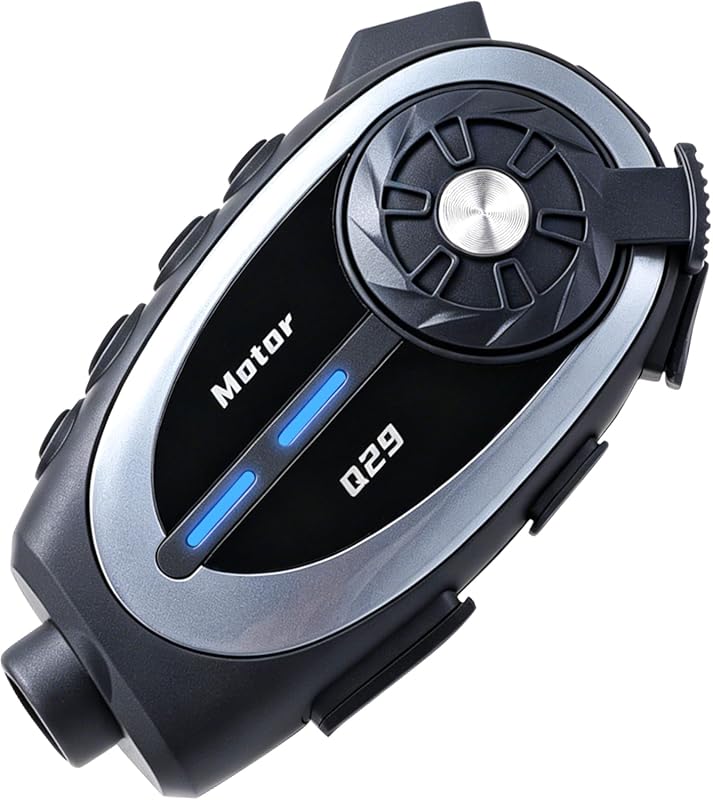 Motorcycle Helmet Intercom with Built-in 1080P Camera Bluetooth 5.4 an
