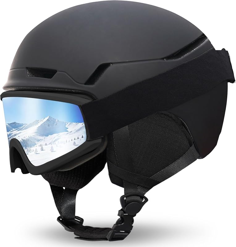 Ski Helmet and Goggles Set