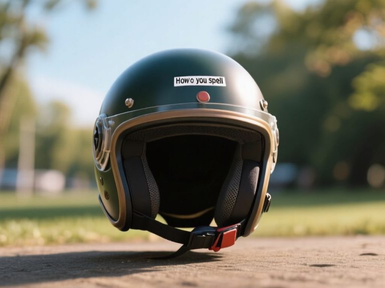 editorial hero image representing: how do you spell helmet, wide shot, natural lighting, high detail