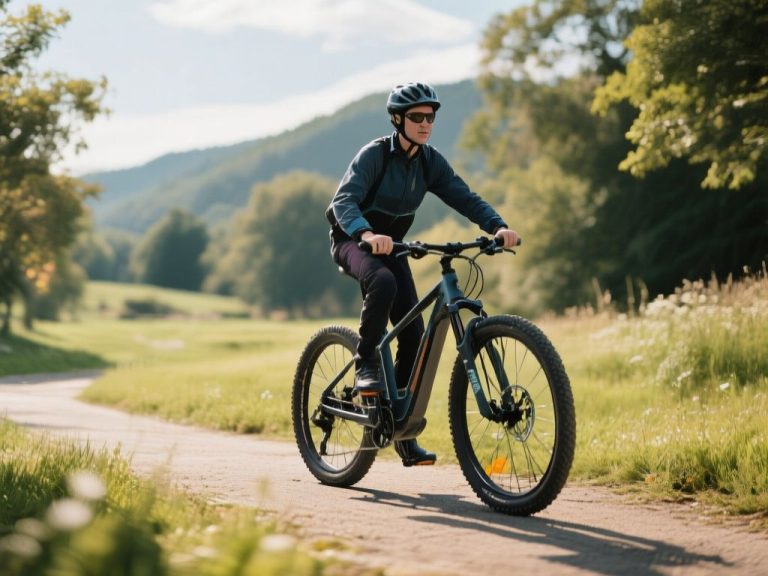 editorial hero image representing: what is e biking, wide shot, natural lighting, high detail