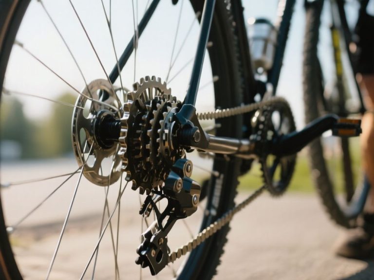 editorial hero image representing: how do bike gears work, wide shot, natural lighting, high detail
