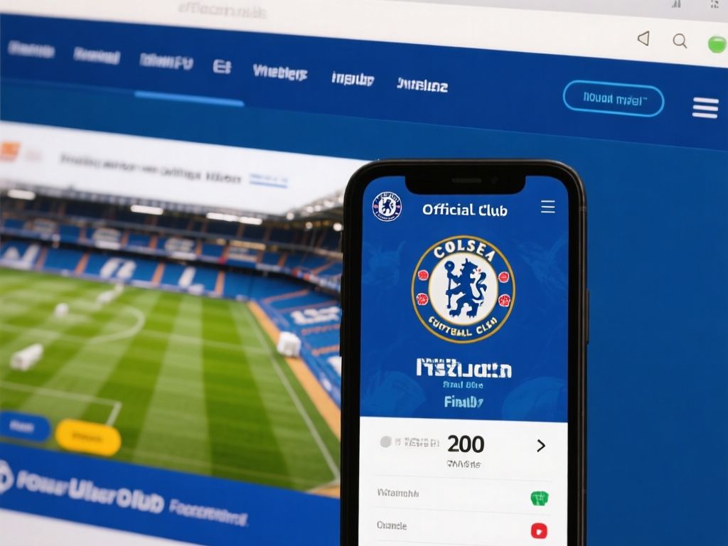 football results app showing Chelsea final score beside official club website