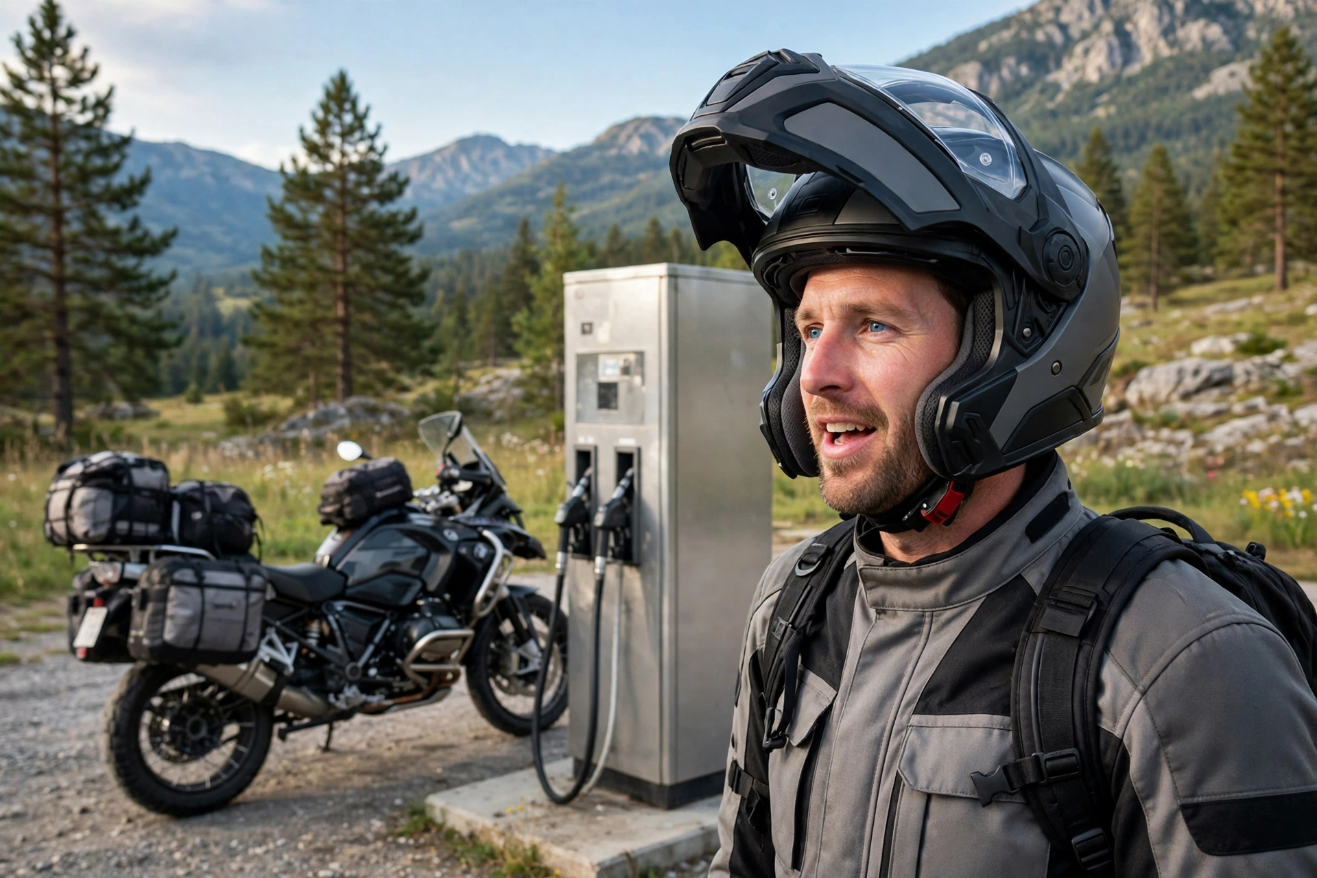 modular motorcycle helmet pros and cons shown by flip-up chin bar convenience