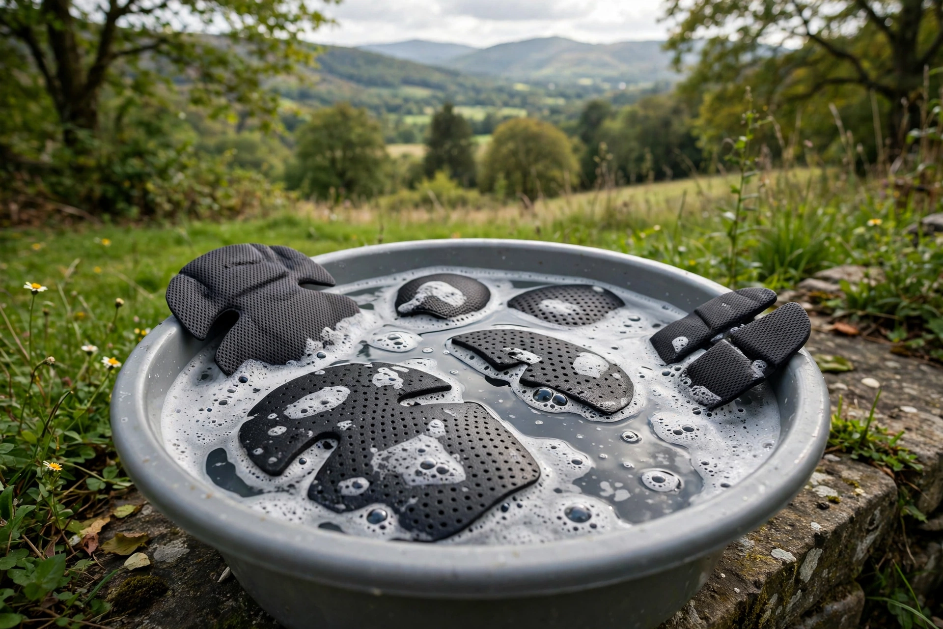 how to clean a bike helmet pads washing in mild soap
