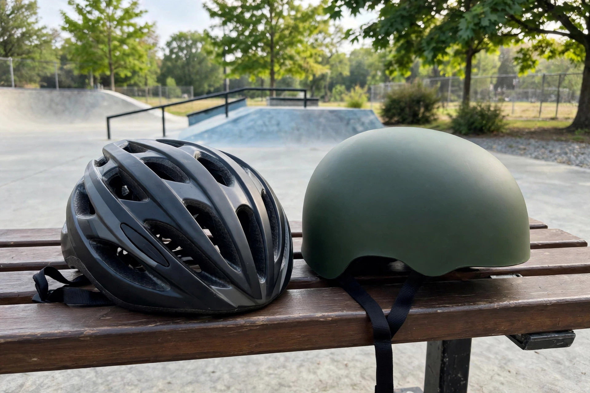 bike helmet vs skateboard helmet coverage and shape compared for skating