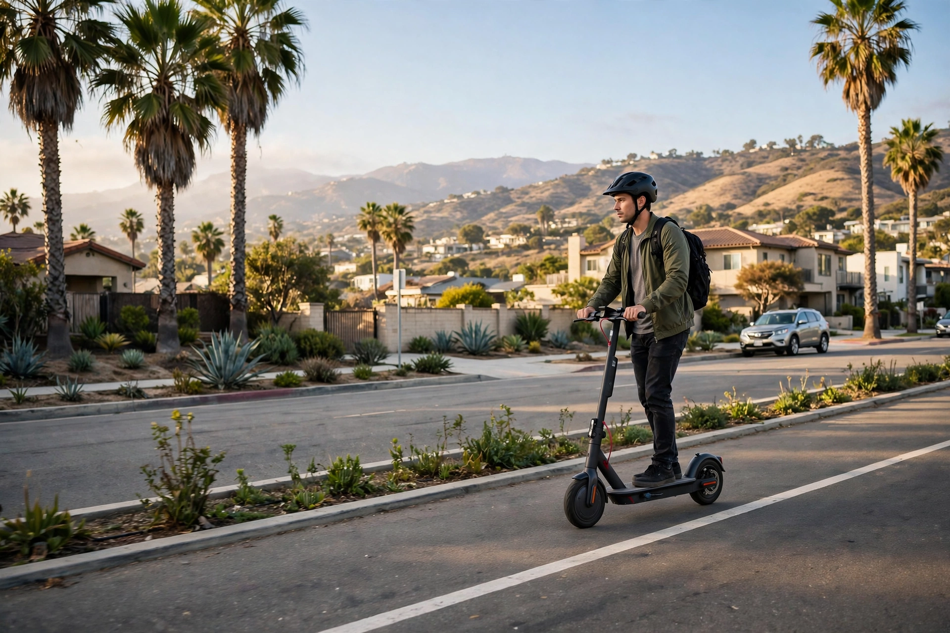 California motorized scooter helmet law under 18 rule for stand-up scooters