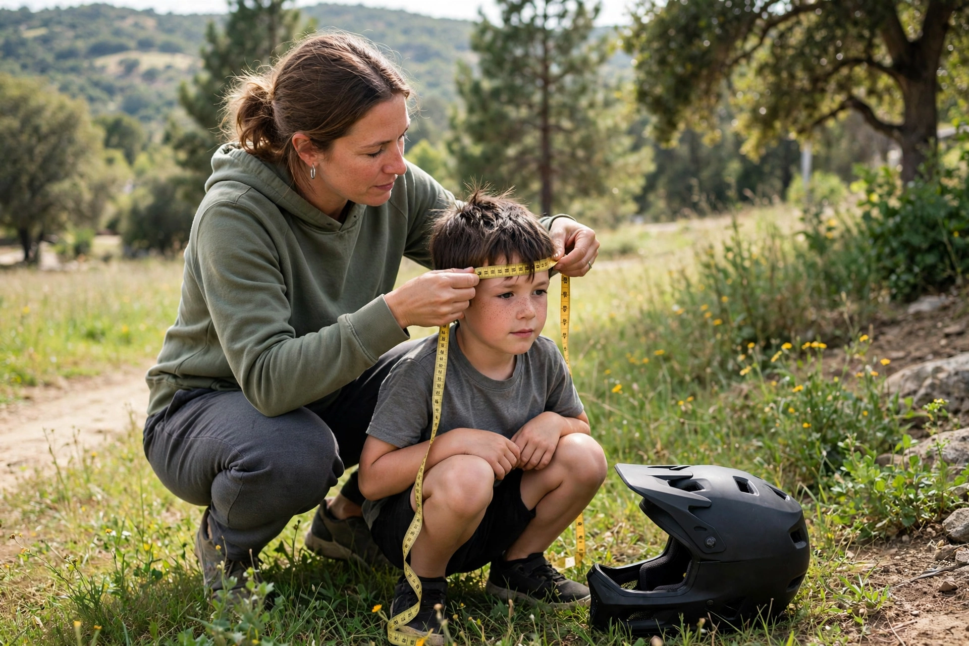 how to size a BMX racing helmet by measuring head circumference