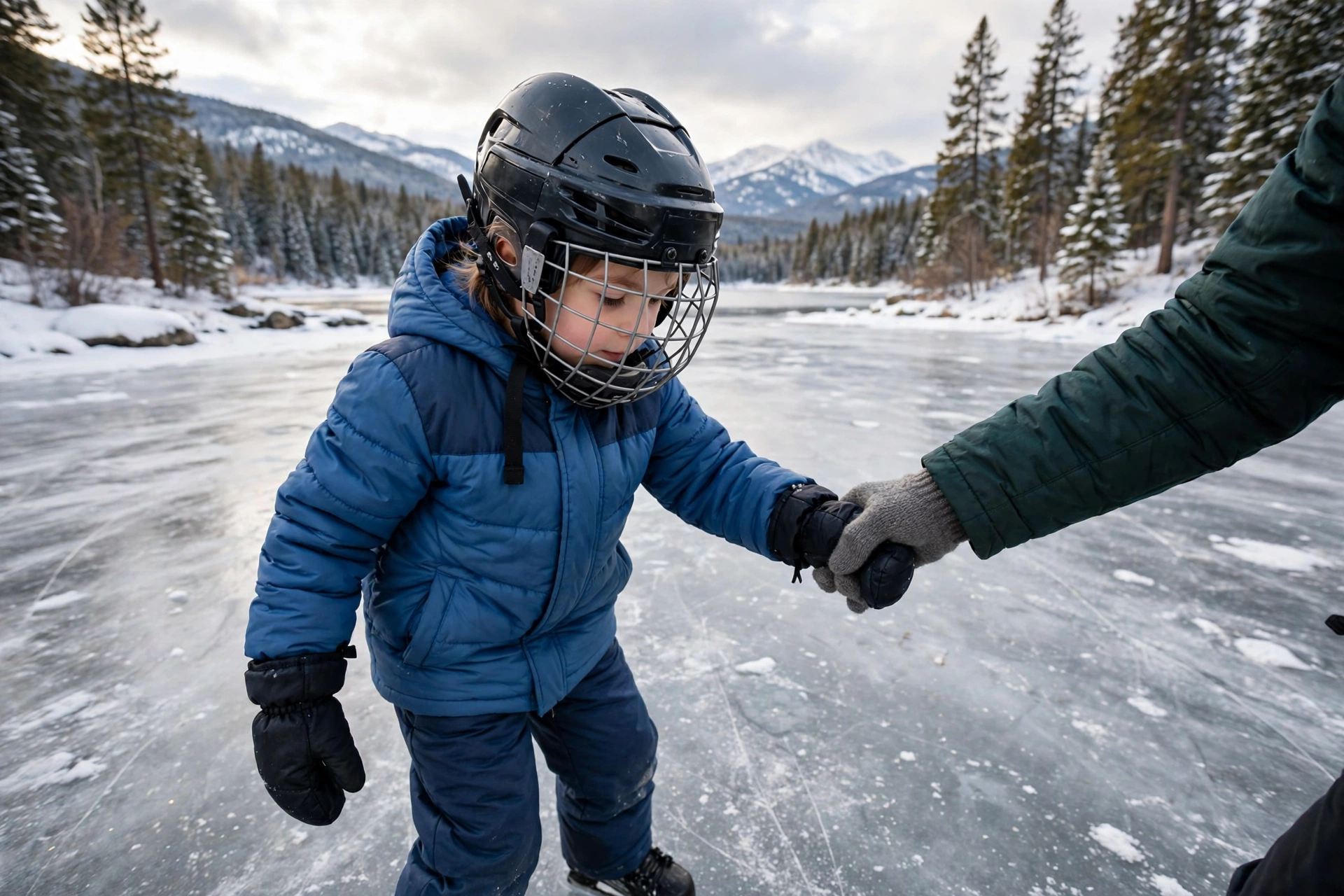 Do children need a helmet for ice skating safety for beginners