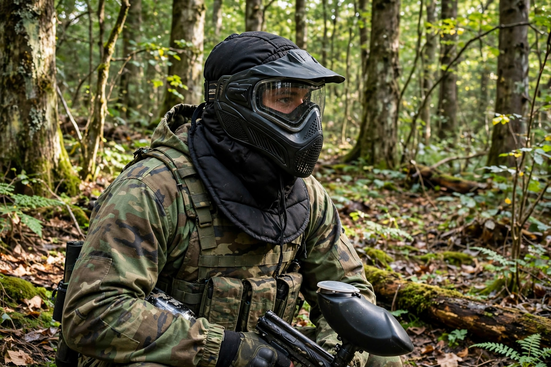 paintball mask vs helmet full face protection for players