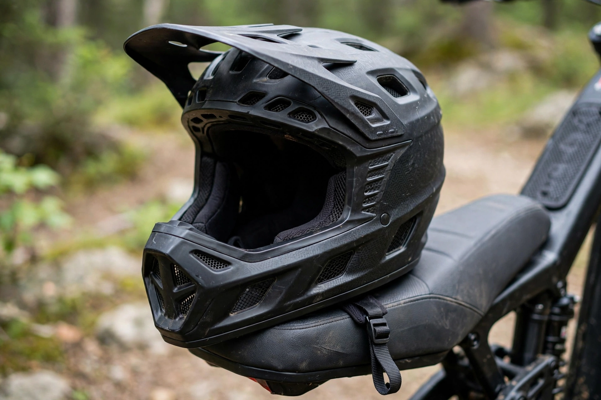 full face helmet for e-bike riding chin protection and ventilation