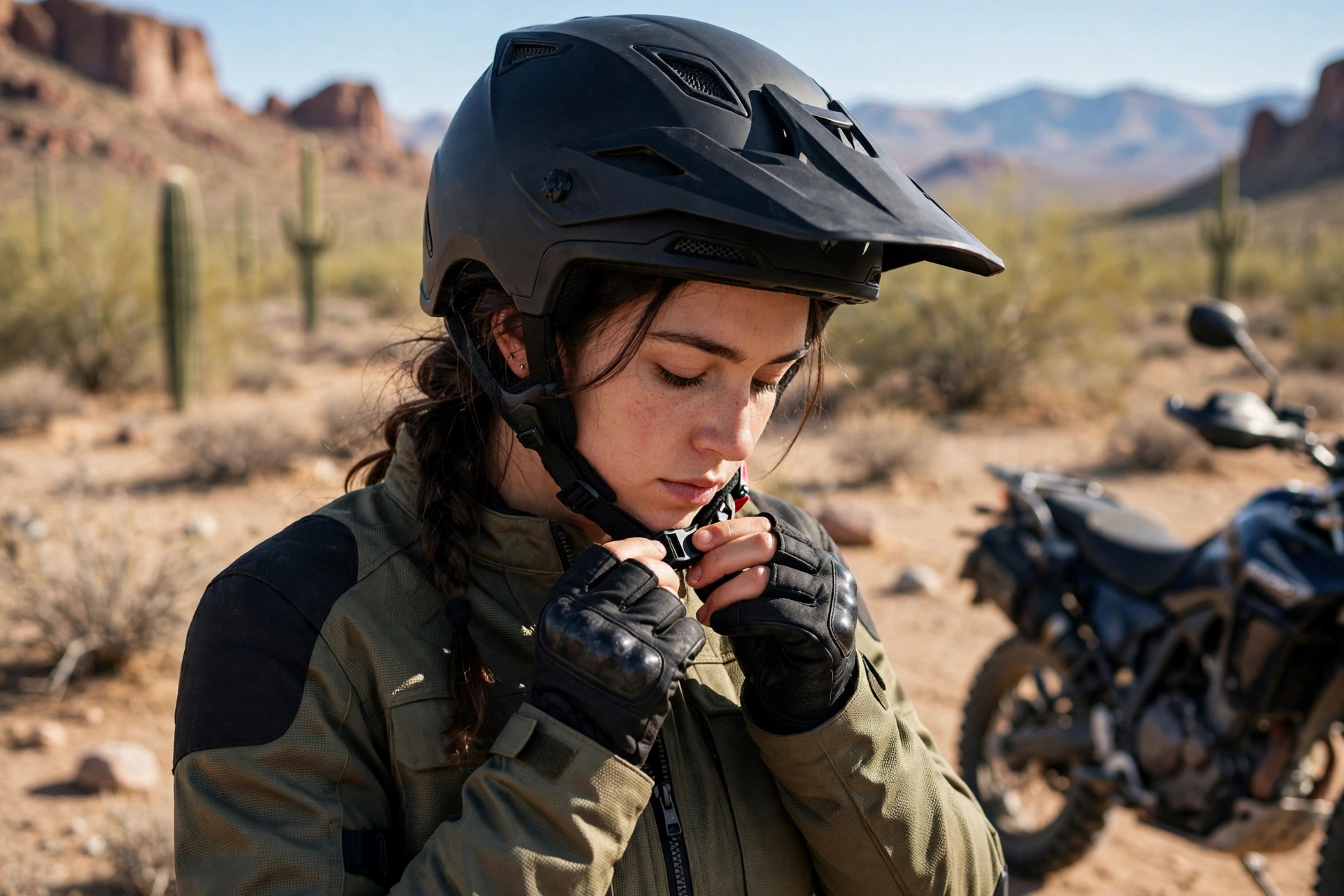 Arizona motorcycle helmet law age requirement young rider wearing helmet