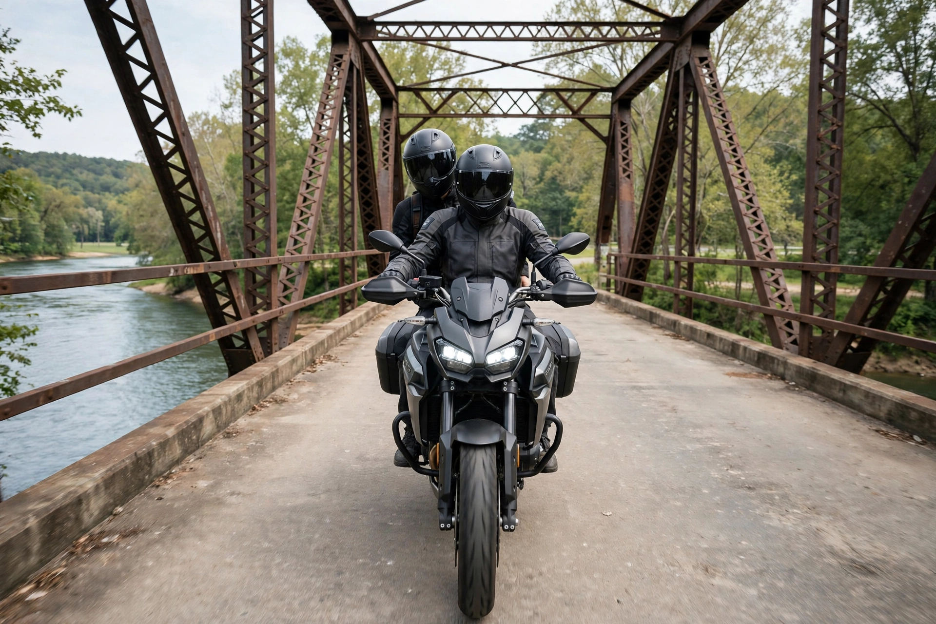 Alabama motorcycle riders wearing approved helmets as required by Alabama motorcycle helmet law