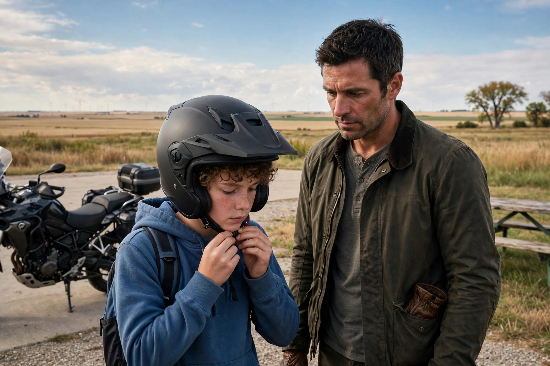 Minor passenger wearing a helmet under the Kansas motorcycle helmet law age limit