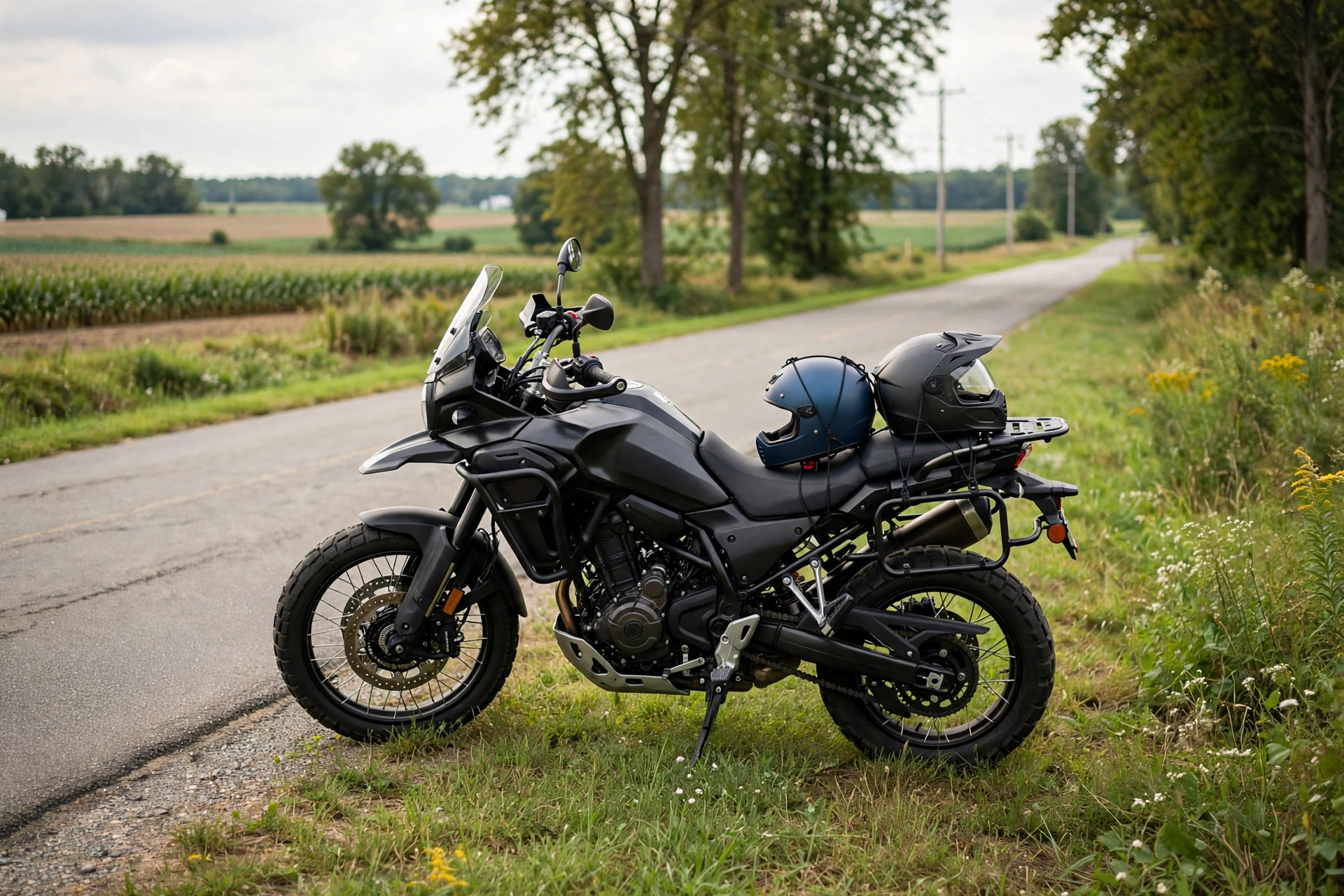 Helmet carried on a motorcycle in Delaware to meet the state helmet possession rule for adult riders