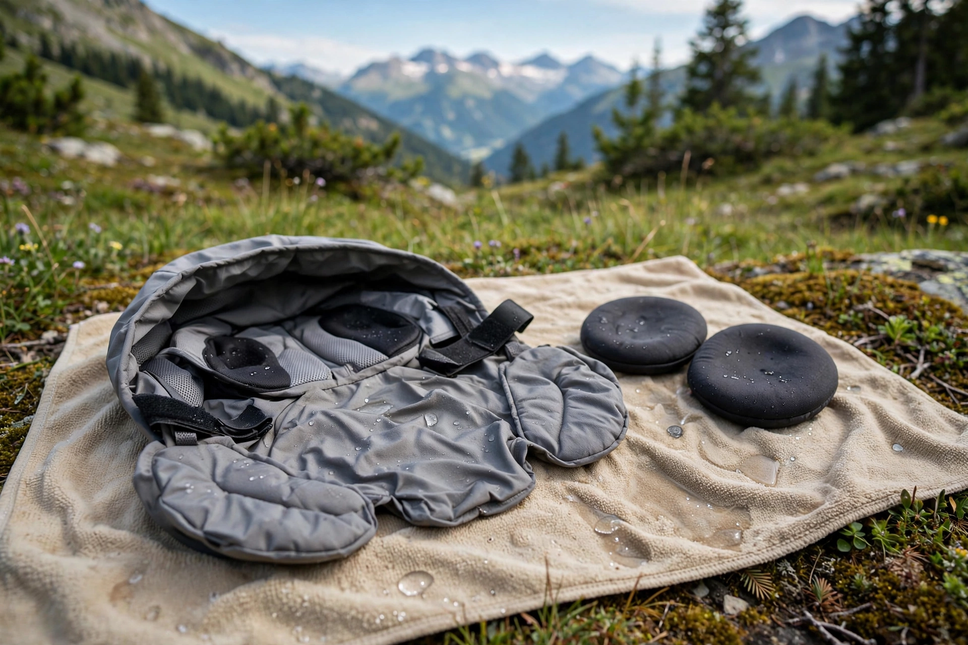 Cleaning a ski helmet liner before off-season storage