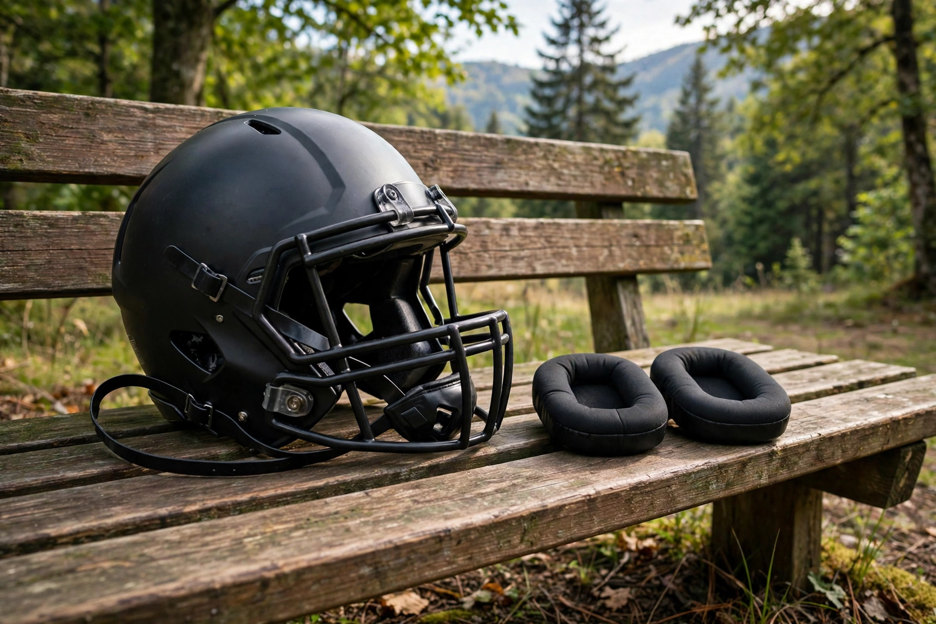Snapping a new ear pad into a football helmet