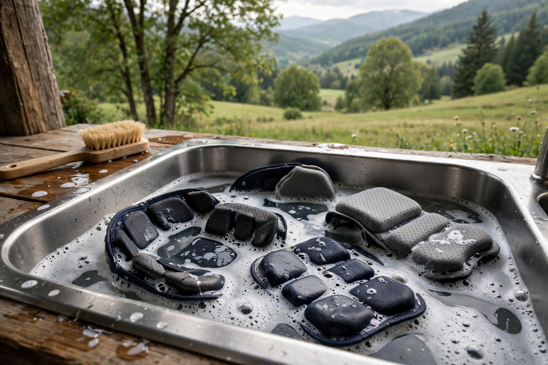 how to remove odor from a sports helmet by washing removable pads