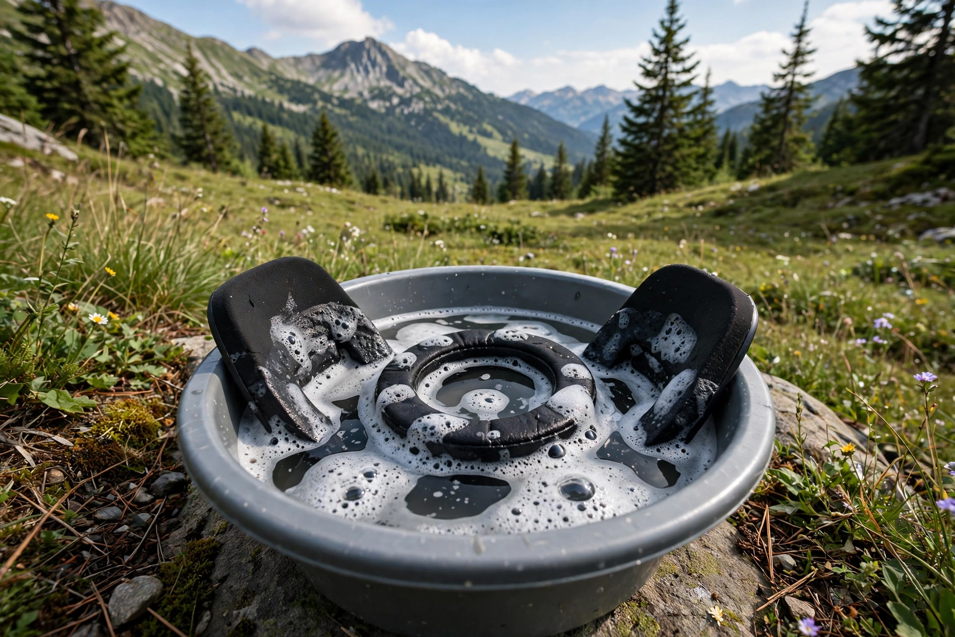 How to wash motorcycle helmet pads by hand in mild soapy water